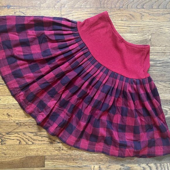 Vintage Norma Kamali 80's Plaid Women's Short Skirt Size Medium Knit Material - Picture 2 of 10